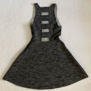 Abercrombie & Fitch | High Neck Skater Ladder Back Scuba Sleeveless Mini Dress